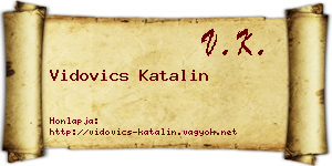 Vidovics Katalin névjegykártya