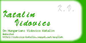 katalin vidovics business card